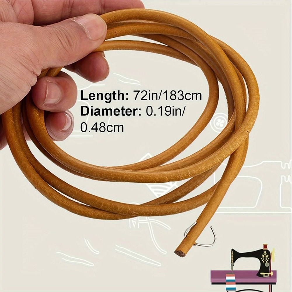 Durable Brown Cowhide Pedal Sewing Machine Belt For OldFashioned Household Sewing Machines 1