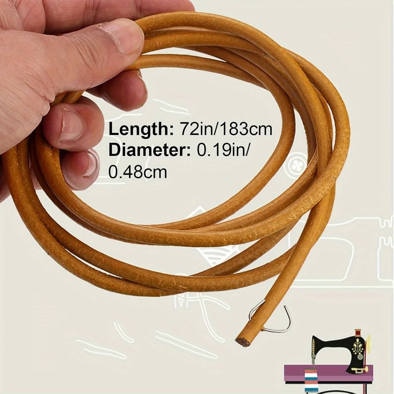 Durable Brown Cowhide Pedal Sewing Machine Belt For OldFashioned Household Sewing Machines 1