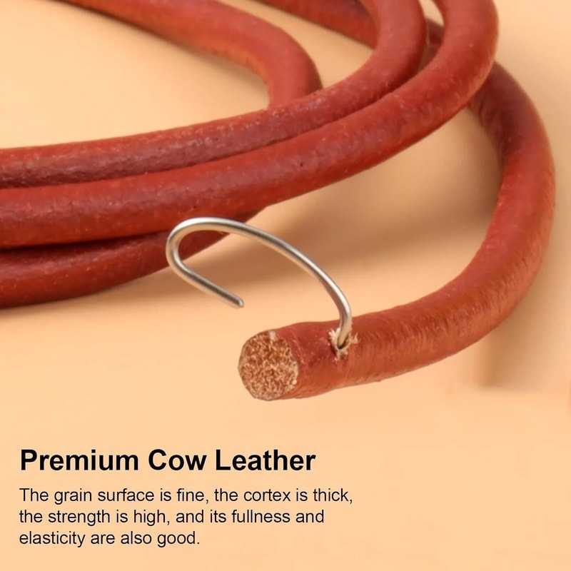 Durable Brown Cowhide Pedal Sewing Machine Belt For OldFashioned Household Sewing Machines 2