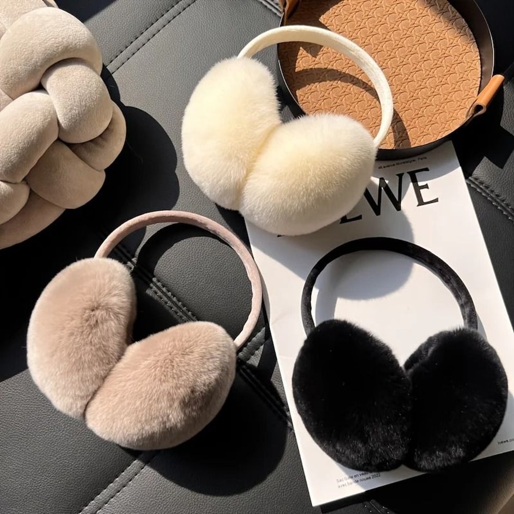 Outdoor Warm Plush Earmuffs Ideal Christmas Gift Folding Winter Ear Protectors For Cycling And Trav 1