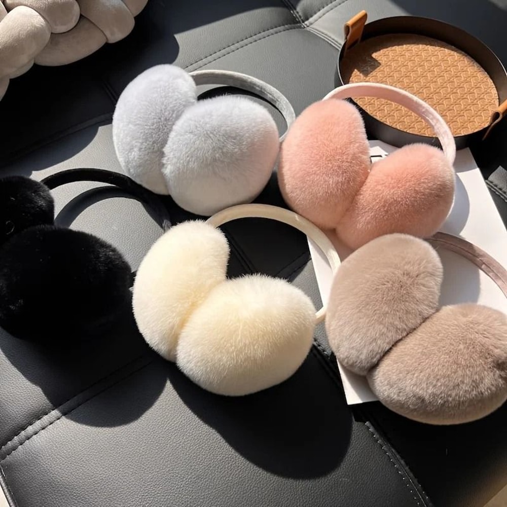 Outdoor Warm Plush Earmuffs Ideal Christmas Gift Folding Winter Ear Protectors For Cycling And Trav 3