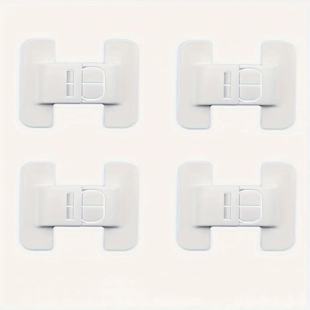4pcs Refrigerator Door Safety Buckle Universal Drawer Lock Child Proof Protection With Double Buckl 3