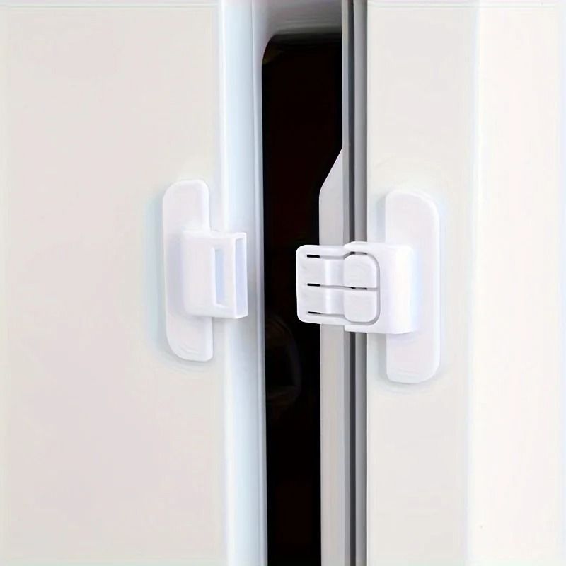 4pcs Refrigerator Door Safety Buckle Universal Drawer Lock Child Proof Protection With Double Buckl 5