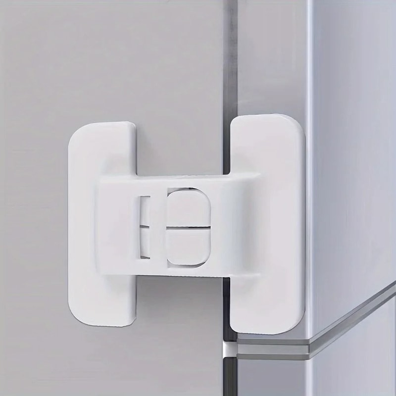 4pcs Refrigerator Door Safety Buckle Universal Drawer Lock Child Proof Protection With Double Buckl 6