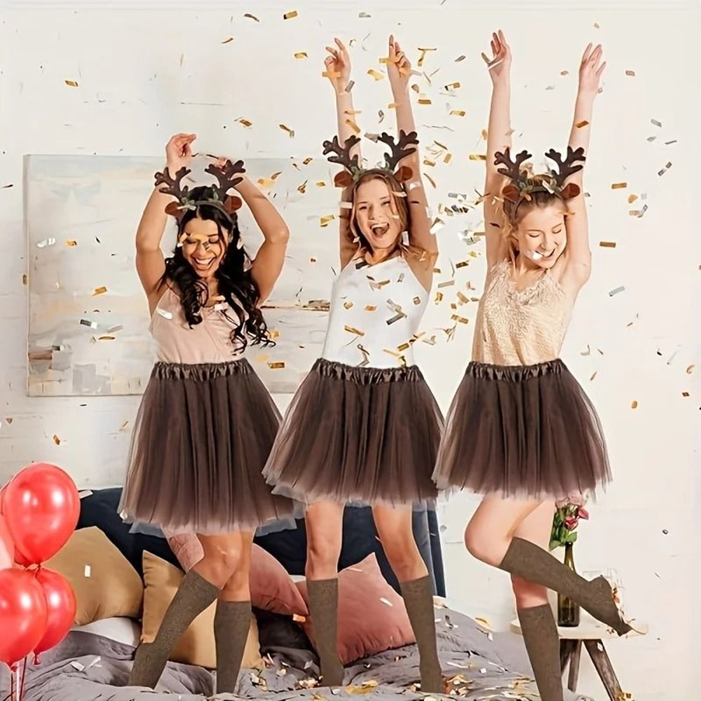 Taming Deer Head With Womens Clothing Accessories Set Christmas Deer Antler Animal Fancy Dress Up S 1