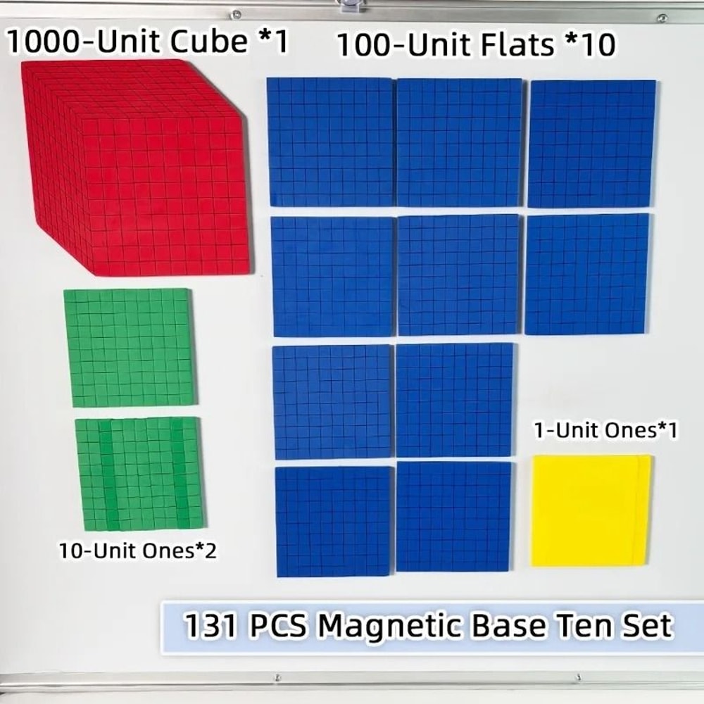131PCS EVA Foam Magnetic Decimal Teaching Aid Set Bit Value Math Education Tool 6