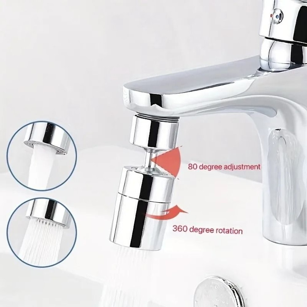 Stainless Steel Splash Proof Faucet With Filter For Kitchen And Bathroom Sink Extension Foam Device 1