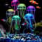 35pcs Luminous Silicone Jellyfish Lifelike Fish Tank Decor Artificial Glow Aquarium Decoration 0