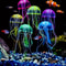 35pcs Luminous Silicone Jellyfish Lifelike Fish Tank Decor Artificial Glow Aquarium Decoration 0