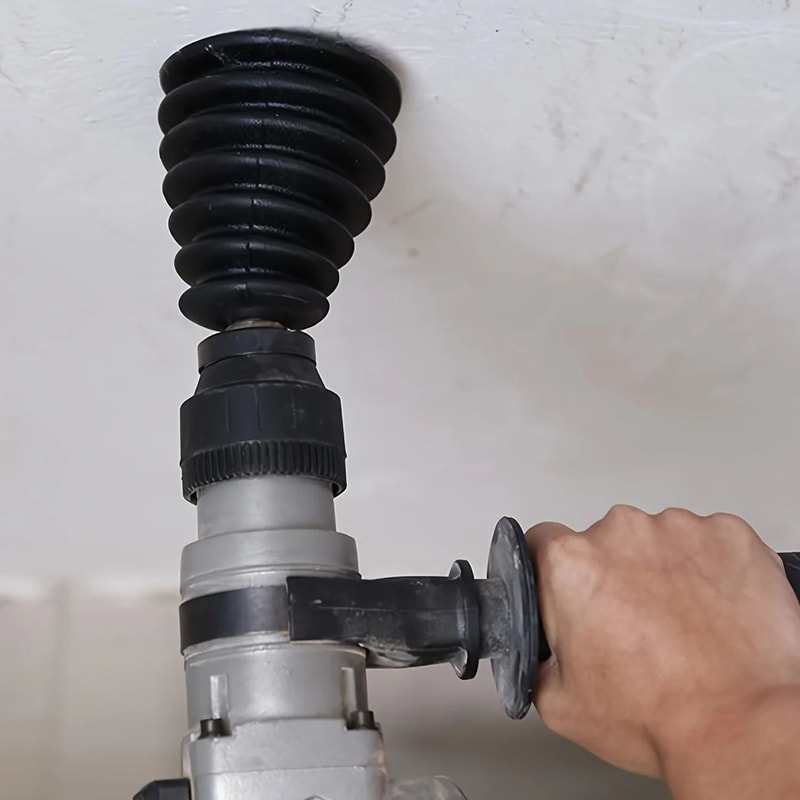 1pc Black Electric Drill Dust Cover Versatile Hammer And Impact Drill Dust Collection Bowl For Ceil 0