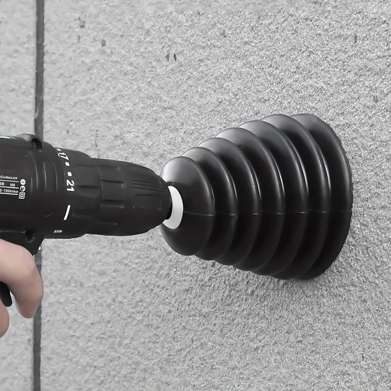 1pc Black Electric Drill Dust Cover Versatile Hammer And Impact Drill Dust Collection Bowl For Ceil 1