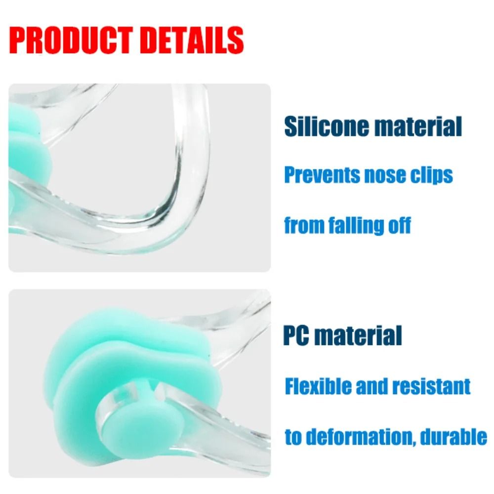 5 Multicolor Silicone Nose Clips Highquality Soft Reusable And Comfortable Fit For Swimming And Div 2