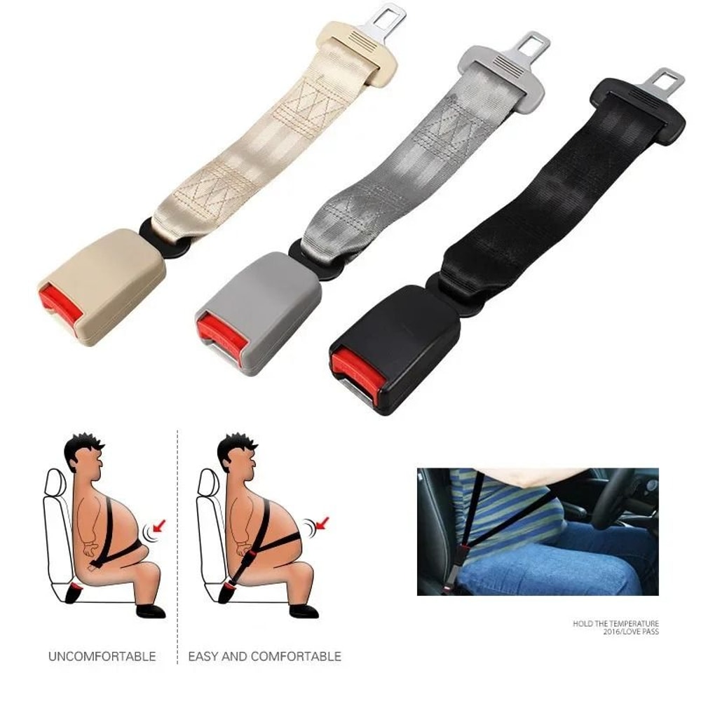 1pc Beige 23cm Seat Belt Extender Buckle Universal Car Connector Extender Adjustable Car Extension 1