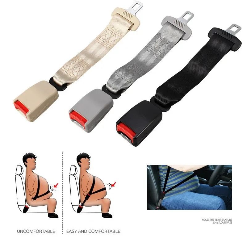 1pc Beige 23cm Seat Belt Extender Buckle Universal Car Connector Extender Adjustable Car Extension 1