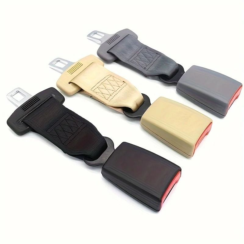 1pc Beige 23cm Seat Belt Extender Buckle Universal Car Connector Extender Adjustable Car Extension 2