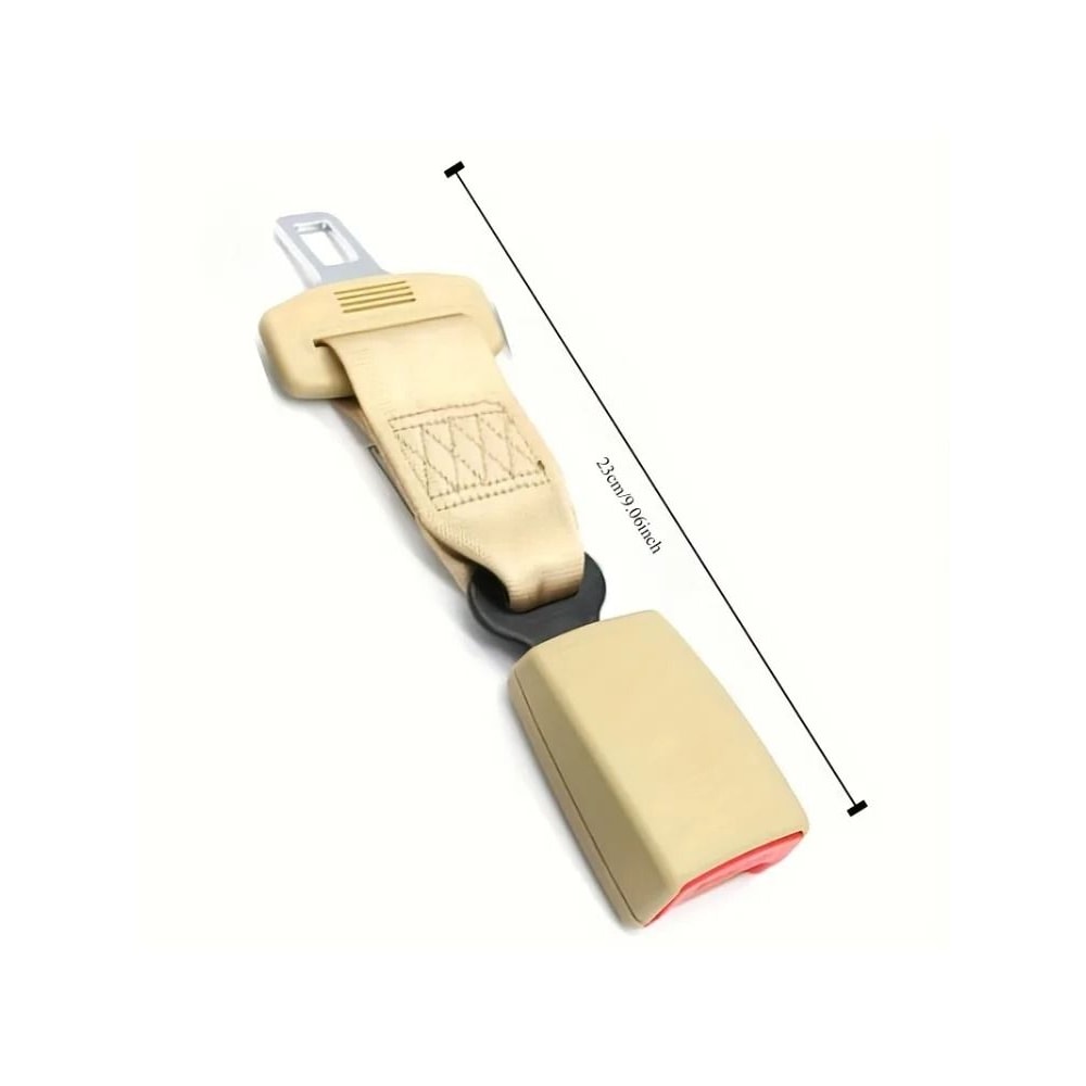 1pc Beige 23cm Seat Belt Extender Buckle Universal Car Connector Extender Adjustable Car Extension 6