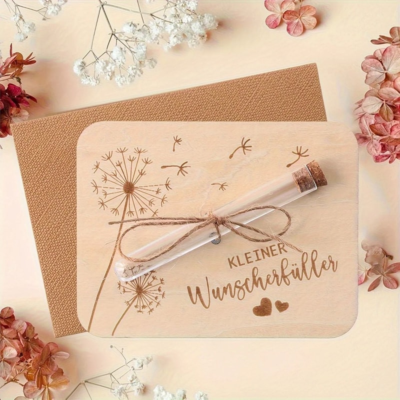 12 Set German Wishing Money Gift Packaging Fun Wooden Envelope For Christmas Birthday Wedding And T 1