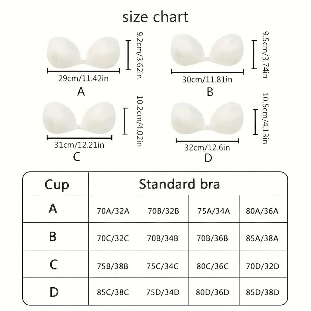 Womens Invisible Soft Elegant Strapless And Seamless PushUp Bra Elegant Support Underwear 1