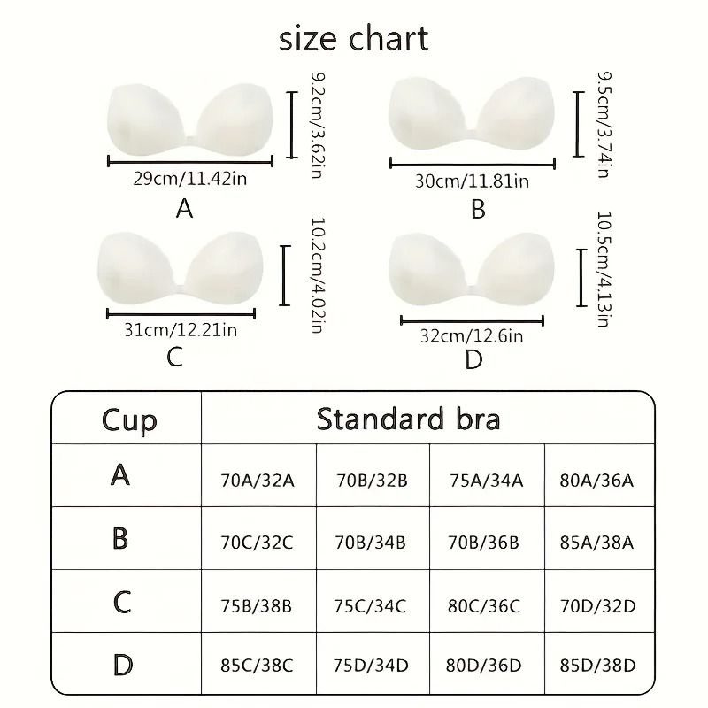 Womens Invisible Soft Elegant Strapless And Seamless PushUp Bra Elegant Support Underwear 1