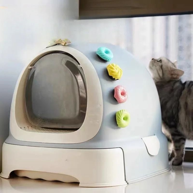4 Pcs Pet Litter Box Deodorizing Donut Air Freshener Odor Eliminator For Cat Litter Boxes 1