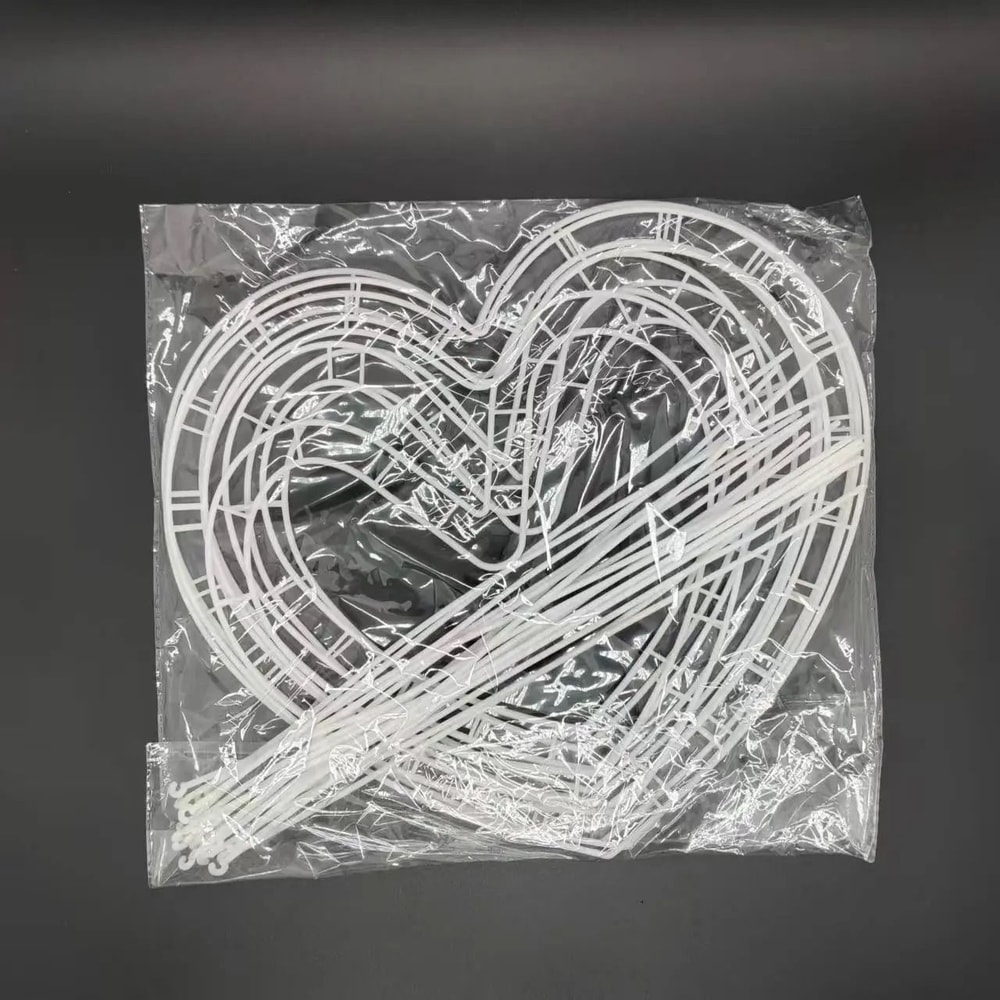 Heart Shaped Flower Tray Set Multifunctional Plastic Frame For Valentines Day Mothers Day And Weddi 0