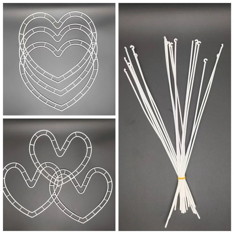 Heart Shaped Flower Tray Set Multifunctional Plastic Frame For Valentines Day Mothers Day And Weddi 2