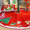 Traditional Christmas Tree Skirt Santa Claus And Snowman Design Holiday Tree Bottom Decoration 0