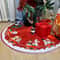 Traditional Christmas Tree Skirt Santa Claus And Snowman Design Holiday Tree Bottom Decoration 1