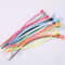 10PCS 21cm Colored Silicone Zip Ties Frog Shaped Selflocking Extendable Data Cable Coiler 7