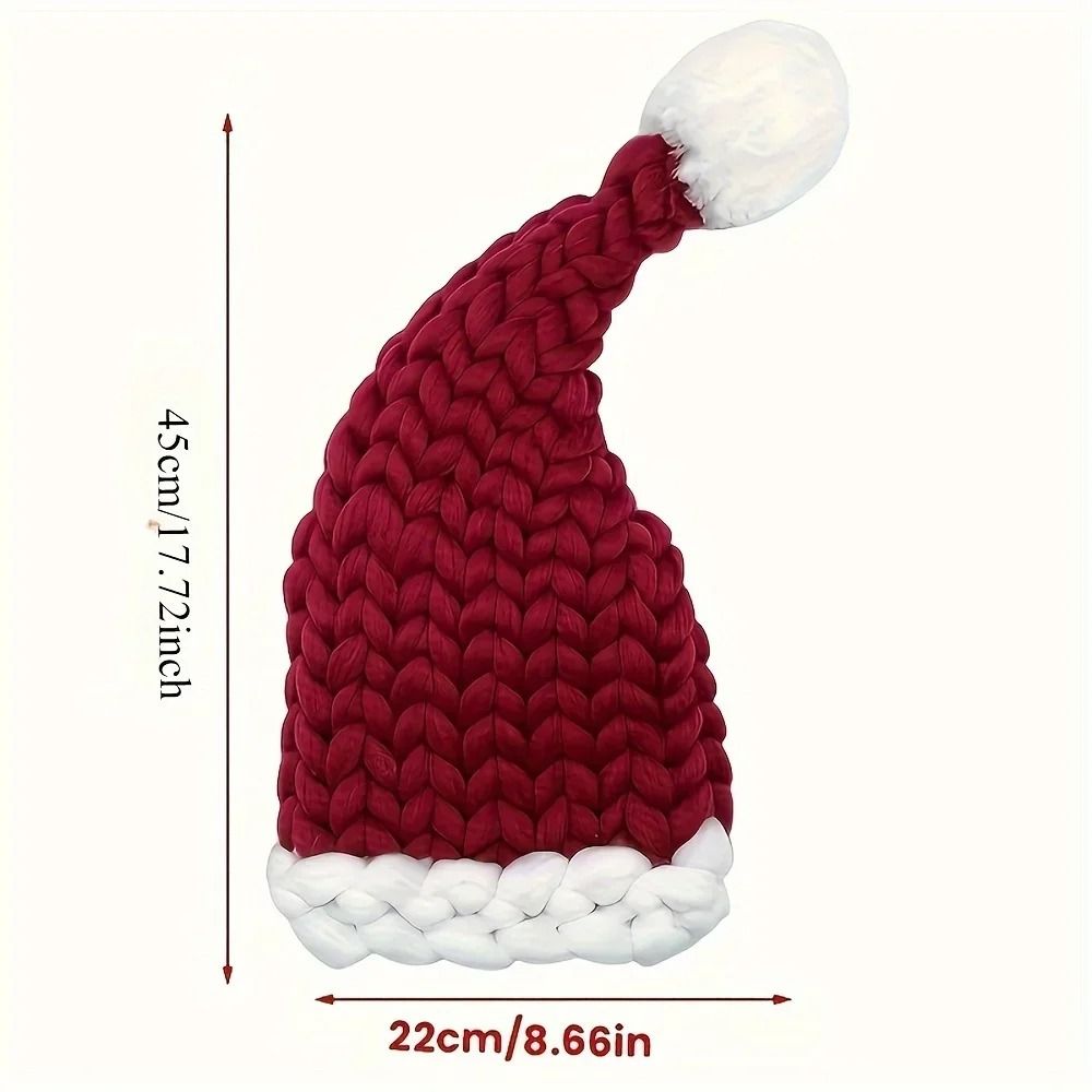 Handmade Santa Claus Hat Autumn And Winter Polyester Christmas Hat For Holiday Occasions 5