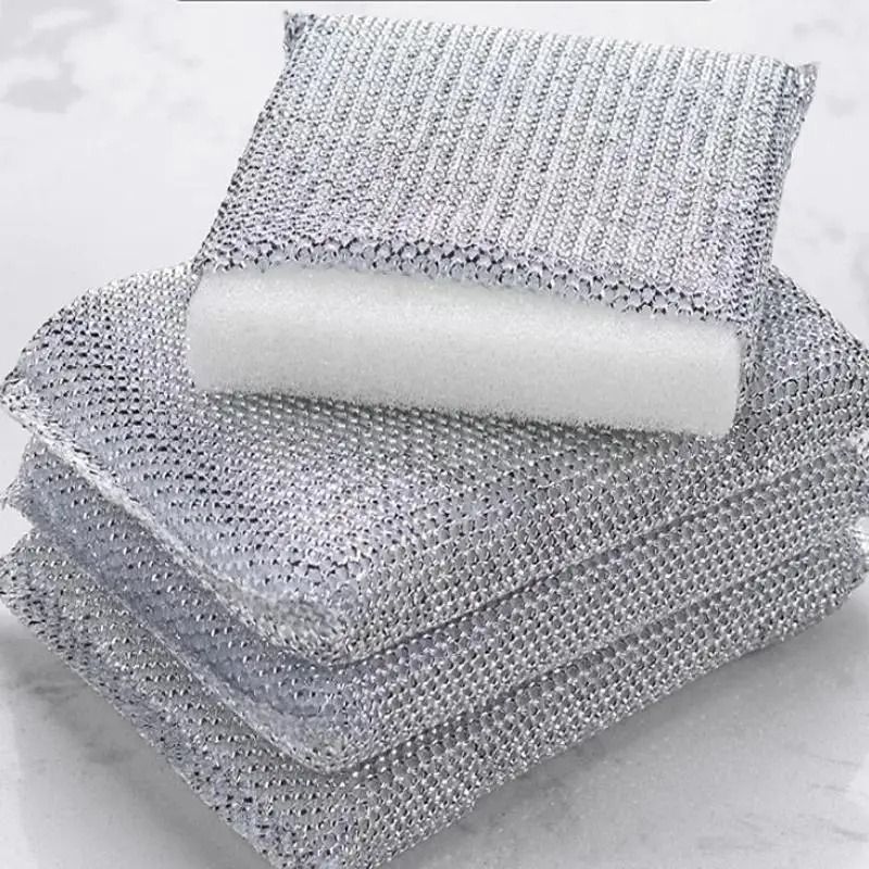 4Piece Kitchen Dishwashing Sponges PotFriendly Scrubbing Tools Household ScratchFree Cleaning Spon 3