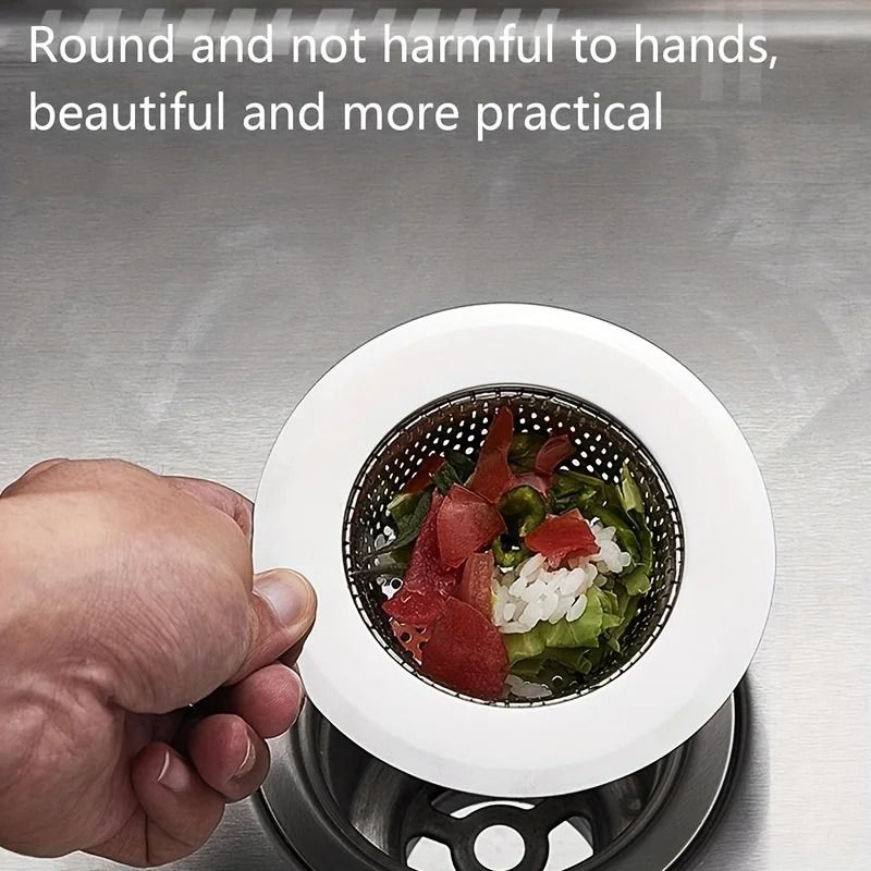 Stainless Steel Kitchen Sink Filter 45 Inch Diameter 304 Stainless Steel Drain Strainer For Kitchen 3