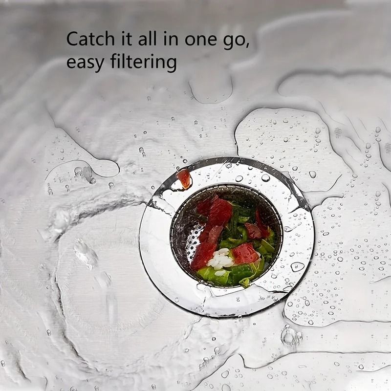Stainless Steel Kitchen Sink Filter 45 Inch Diameter 304 Stainless Steel Drain Strainer For Kitchen 4