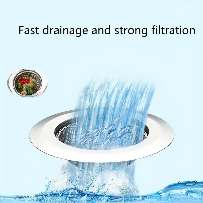 Stainless Steel Kitchen Sink Filter 45 Inch Diameter 304 Stainless Steel Drain Strainer For Kitchen 5