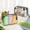 3Piece Transparent Travel Cosmetic Bag Set Zippered Toiletry Organizers MultiFunctional Portable S 1