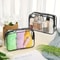 3Piece Transparent Travel Cosmetic Bag Set Zippered Toiletry Organizers MultiFunctional Portable S 1