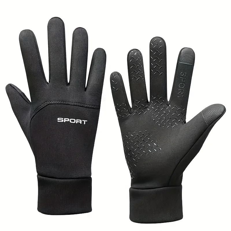Mens Winter Outdoor Velvet AntiCold Gloves Sports Cycling Skiing Touch Screen Warm Gloves 1