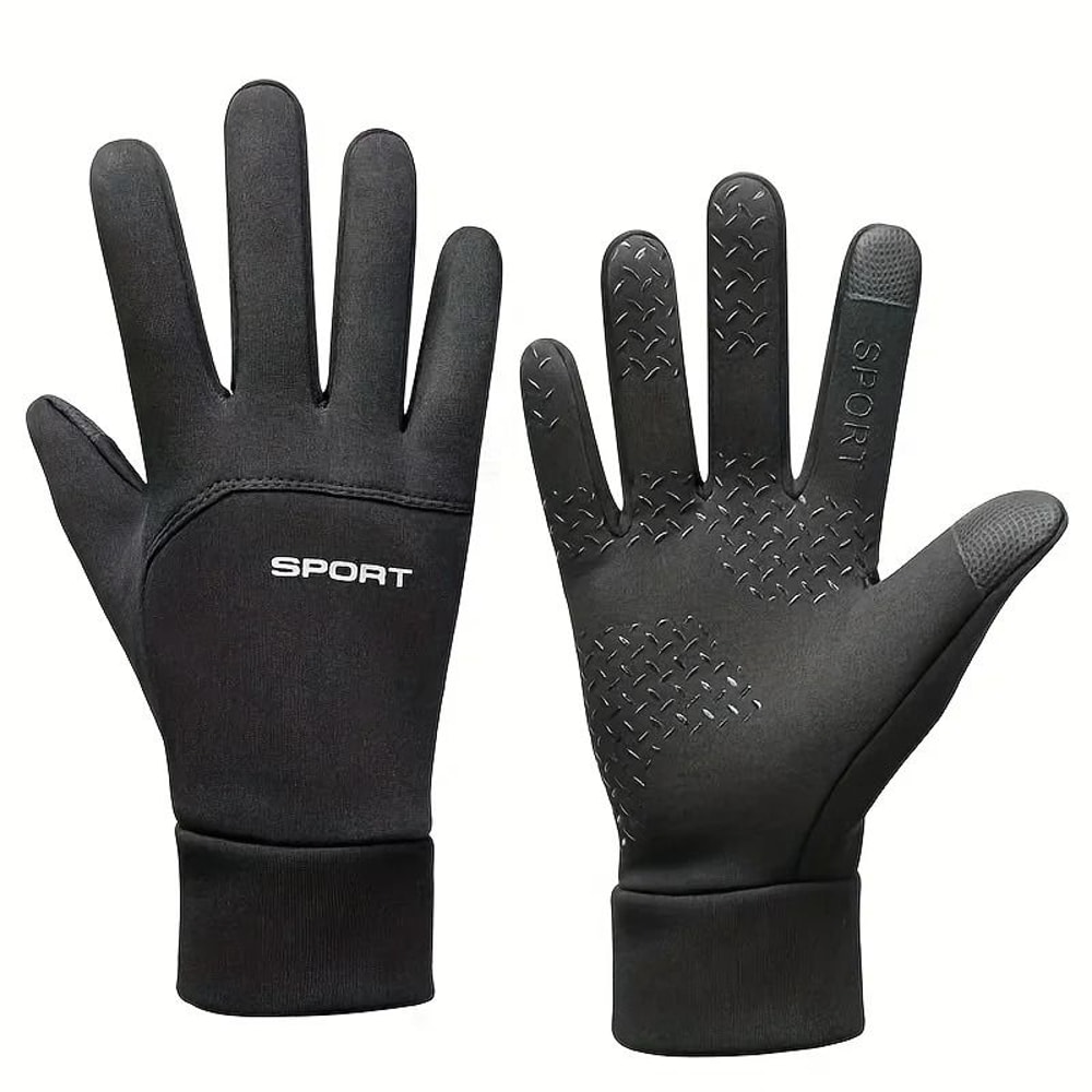 Mens Winter Outdoor Velvet AntiCold Gloves Sports Cycling Skiing Touch Screen Warm Gloves 5