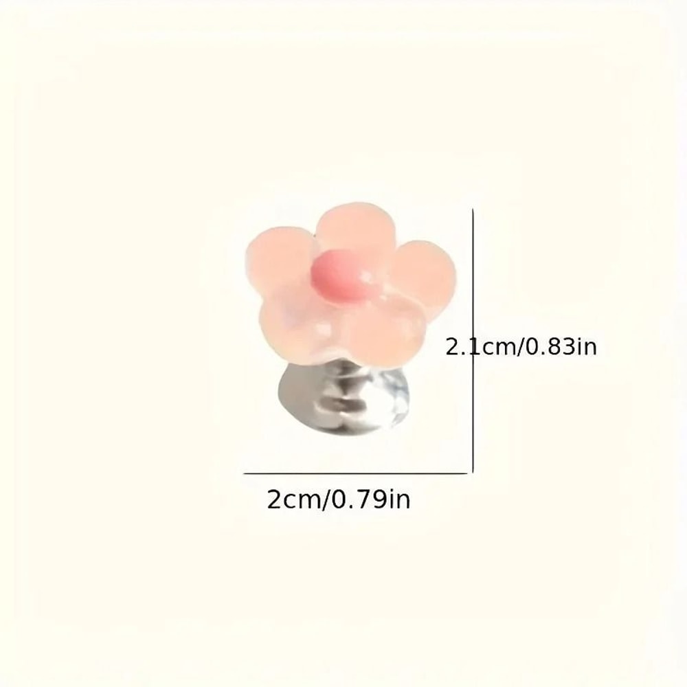 Fashionable Floral Toilet Flush Handle Essential Bathroom Accessory With Long Nail Friendly Design 5