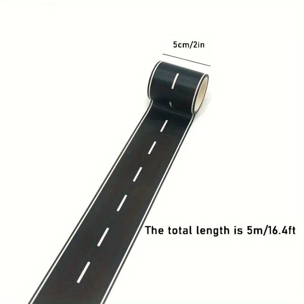 Cartoon Style Reusable Road Stickers Durable Black Polyurethane Road Tape For Party Racing And Pla 2