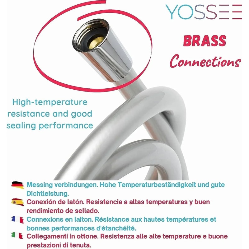 New PVC High Pressure Smooth Shower Hose Flexible AntiWinding Universal G12 Replacement For Handhel 3