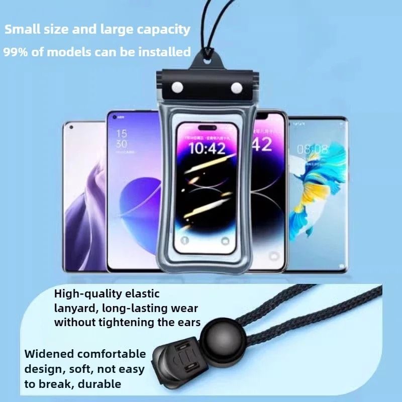 Outdoor Universal Mobile Phone Waterproof Pouch Drift Bag With Lanyard Touchscreen Compatible And 1