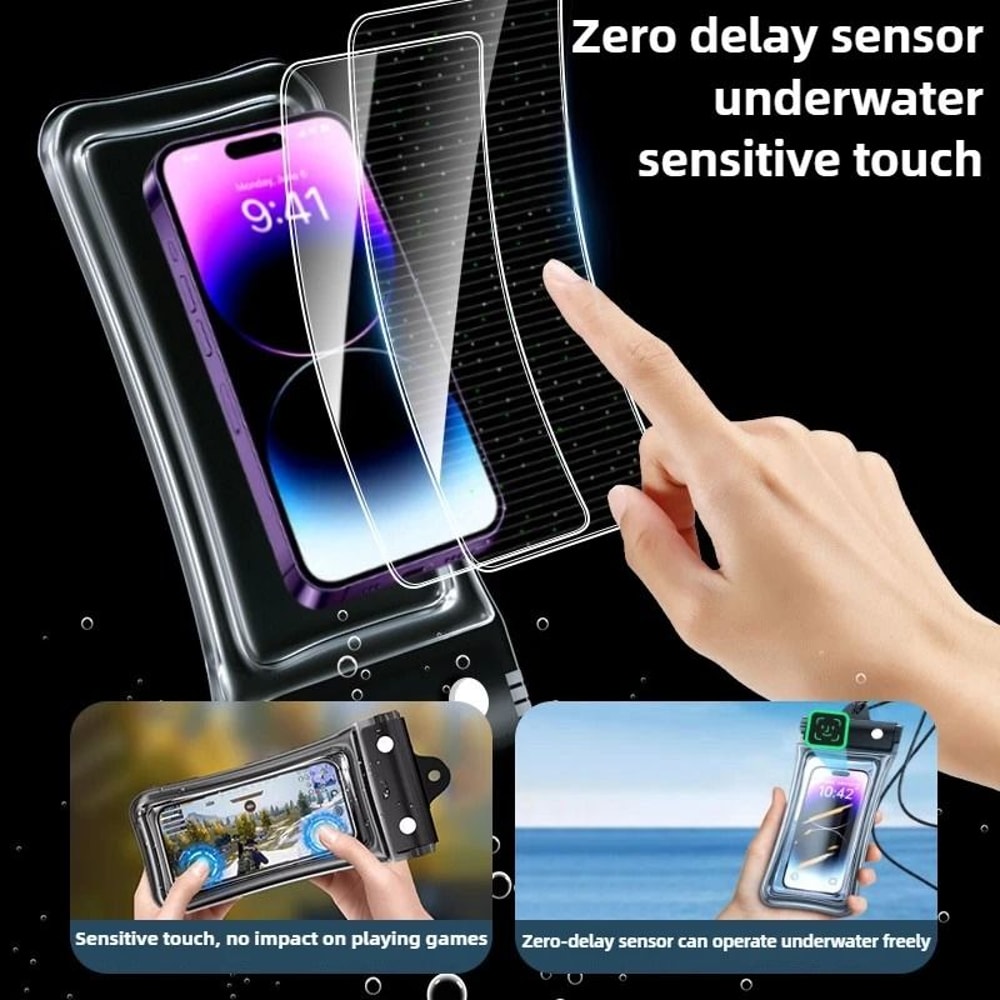 Outdoor Universal Mobile Phone Waterproof Pouch Drift Bag With Lanyard Touchscreen Compatible And 2