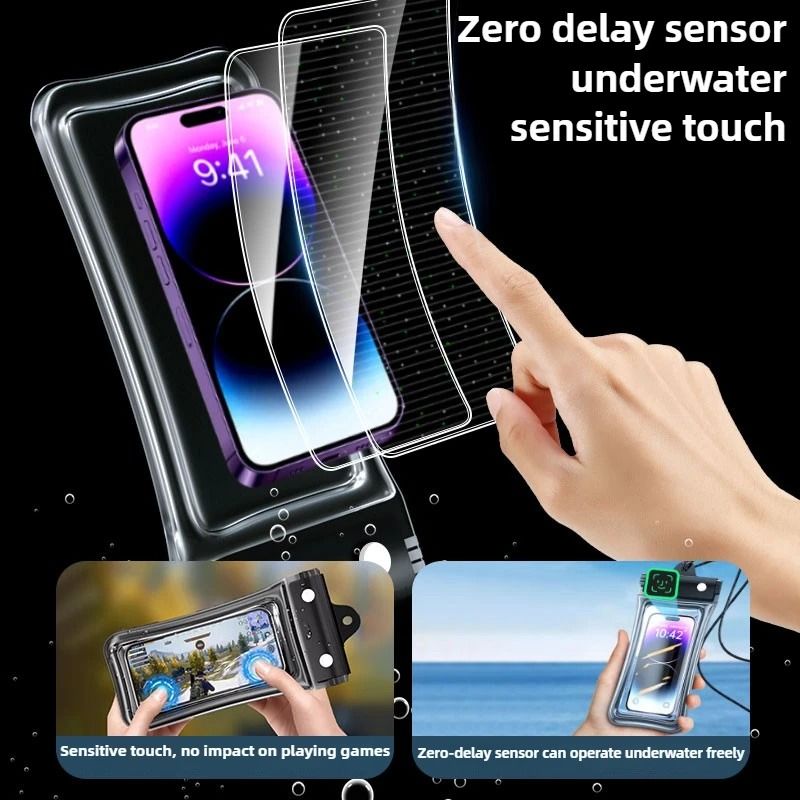 Outdoor Universal Mobile Phone Waterproof Pouch Drift Bag With Lanyard Touchscreen Compatible And 2