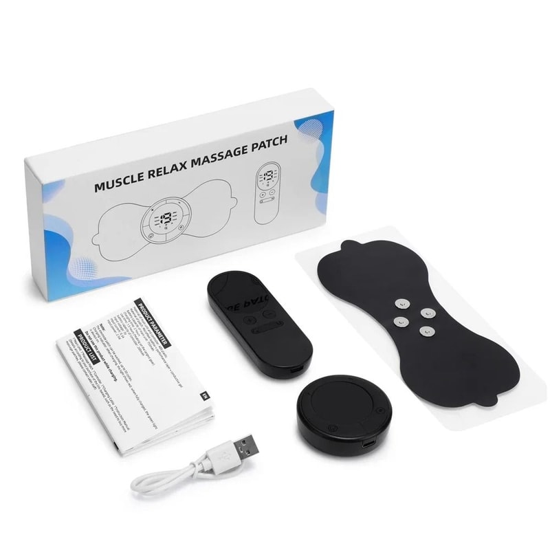Heating Electric Muscle Stimulator Patch Microcurrent Pulse EMS Massager For Back Arm Leg Neck And 6