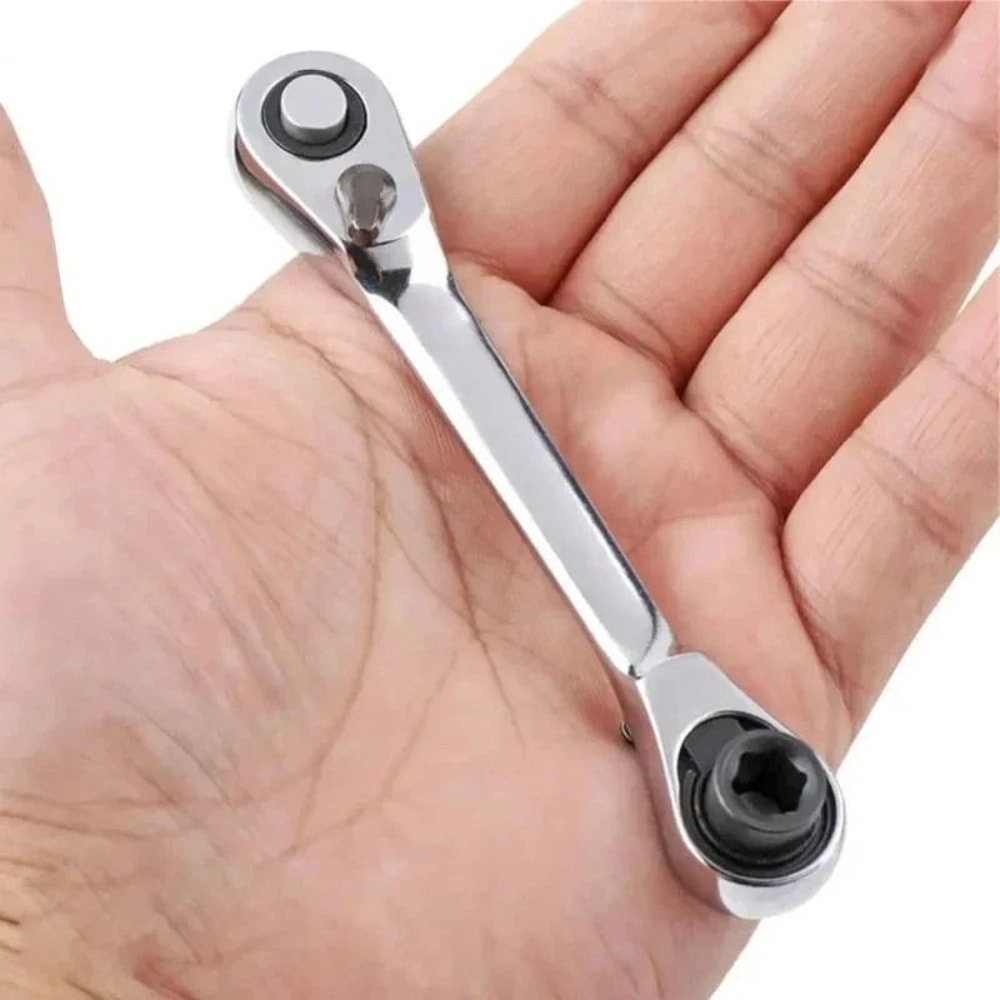 High Quality DoubleEnded Mini Ratchet Wrench Bit Handle Small Fly Socket Screwdriver Repair Tool Me 2