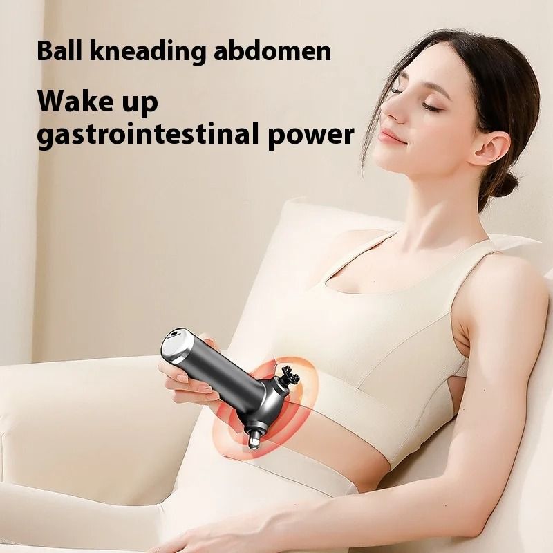 Three Heads High Frequency Electric Massage Gun Magnetic Bead Abdominal Muscle Relax Whole Body Min 1