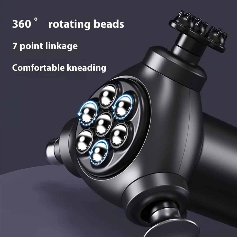 Three Heads High Frequency Electric Massage Gun Magnetic Bead Abdominal Muscle Relax Whole Body Min 3