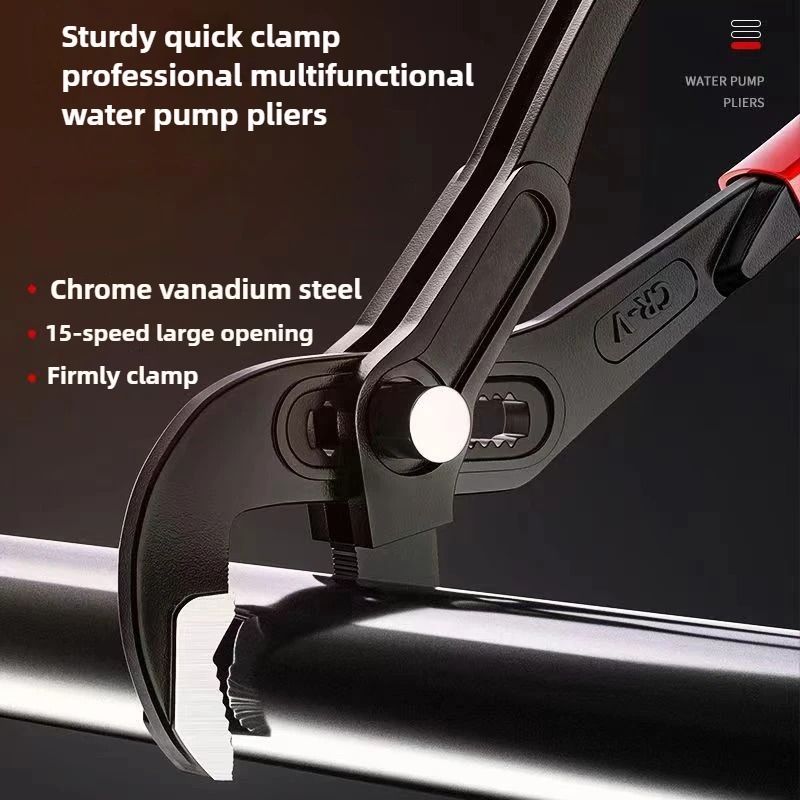 High Quality Quick Adjustable Water Pipe Pliers Household Use 12 Inch Multifunctional Soft Grip Wat 3