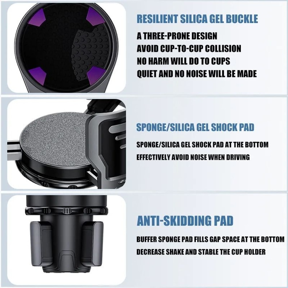 Multifunctional 2 In 1 Auto Car Seat Cup Holder Water Bottle Drink Coffee Adjustable Mount Stand Ca 3